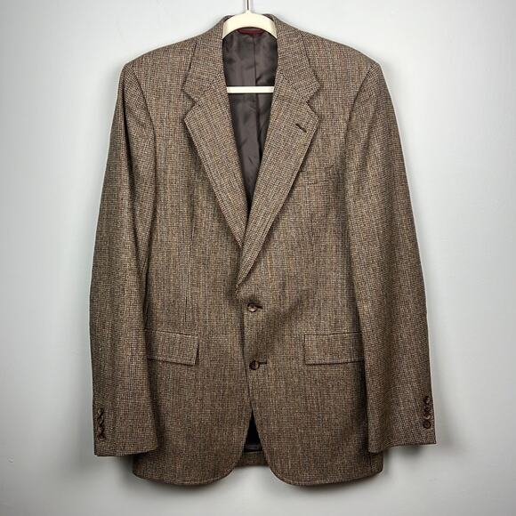 Vintage 1988 100% Virgin wool woven tweed blazer - Picture 1 of 14